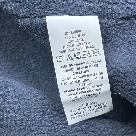 L.L. Bean Sherpa Lined Scotch Plaid Flannel Shirt Blue Black Mens Size XL Reg - Picture 9 of 13